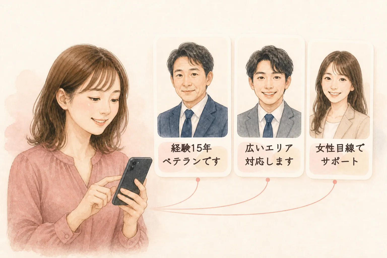 STEP2 不動産のプロから声が届くイラスト
